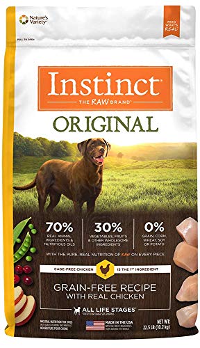 Instinct Grain Free Dry Dog Food, Original Raw...