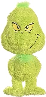 Dr. Seuss The Grinch Plush Figure Big Head Dog Toy, 6" | Small Squeaky Dog Chew Toy from Dr. Seuss Collection How The Grin...