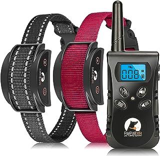 Paipaitek Vibrating Dog Collar, No Shock Dog Training Collar 2 Dogs, Deaf Dog Collars w/2 Receivers, Rechargeable & Waterp...