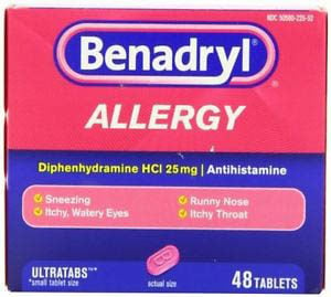 Benadryl (Diphenhydramine) - medication for dogs 