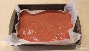Before you begin preparing this homemade diabetic dog treat recipe, you'll also need to line a 9 X 13 cake pan with parchment paper.