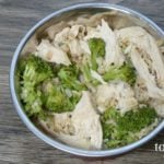 homemade dog food with chicken and broccoli
