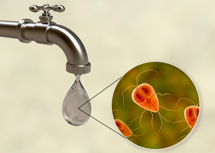 water contaminated with giardia